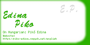 edina piko business card