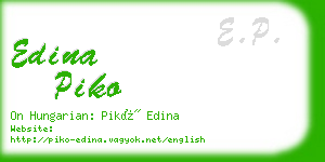 edina piko business card